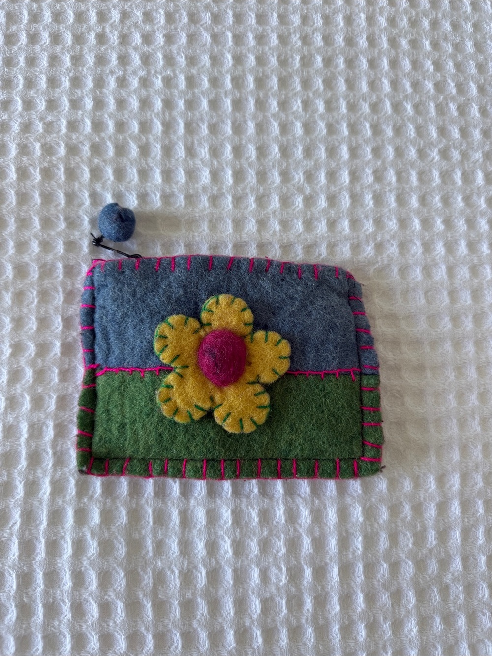 Tiny Flower Felt Coin Pouch